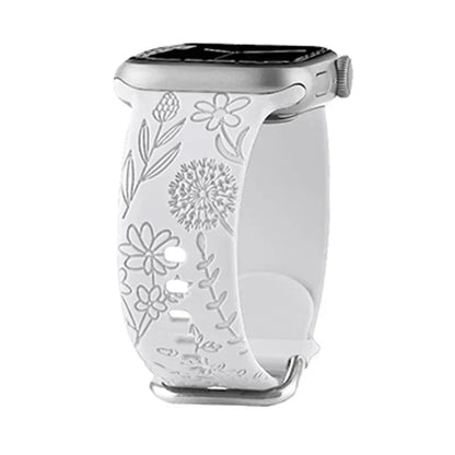 Floral Silicone Strap for Apple Watch