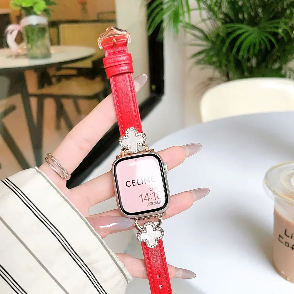 Metal Leather Strap for Apple Watch