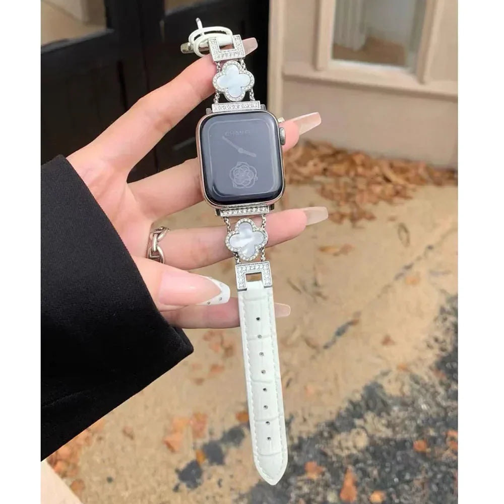 Metal Leather Strap for Apple Watch