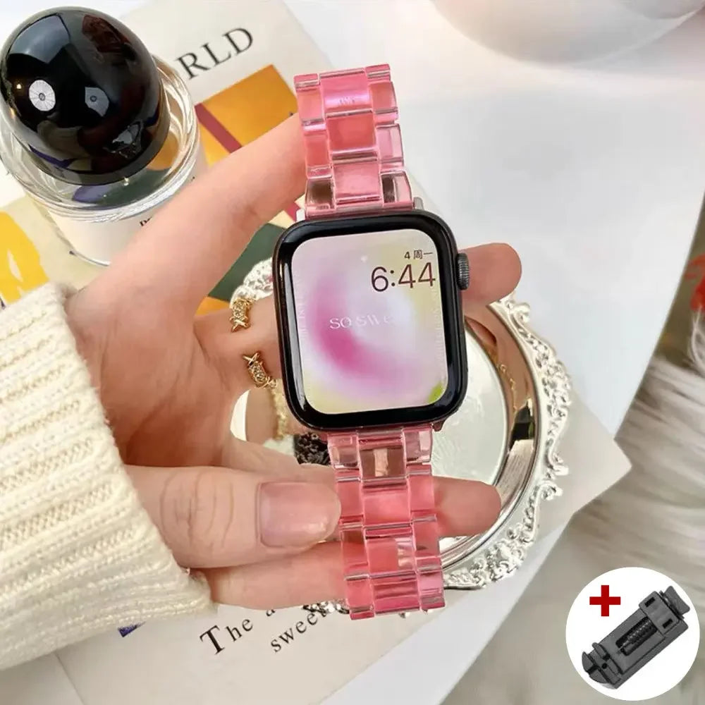 Resin Rainbow Strap for Apple Watch Series