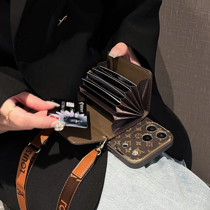 The Street Style Collection — Monogram Wallet iPhone Case with Crossbody Strap