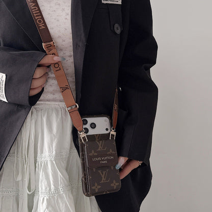The Bag Life — Brown Monogram iPhone Crossbody Case with Full Flip Wallet