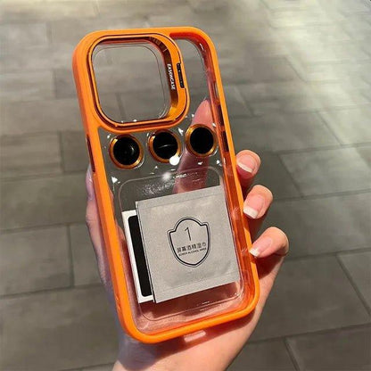 Metal Ring Lens Protector Phone Case for iPhone