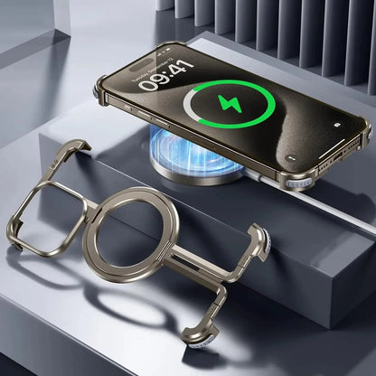 Natural Titanium Frameless Case for iPhone
